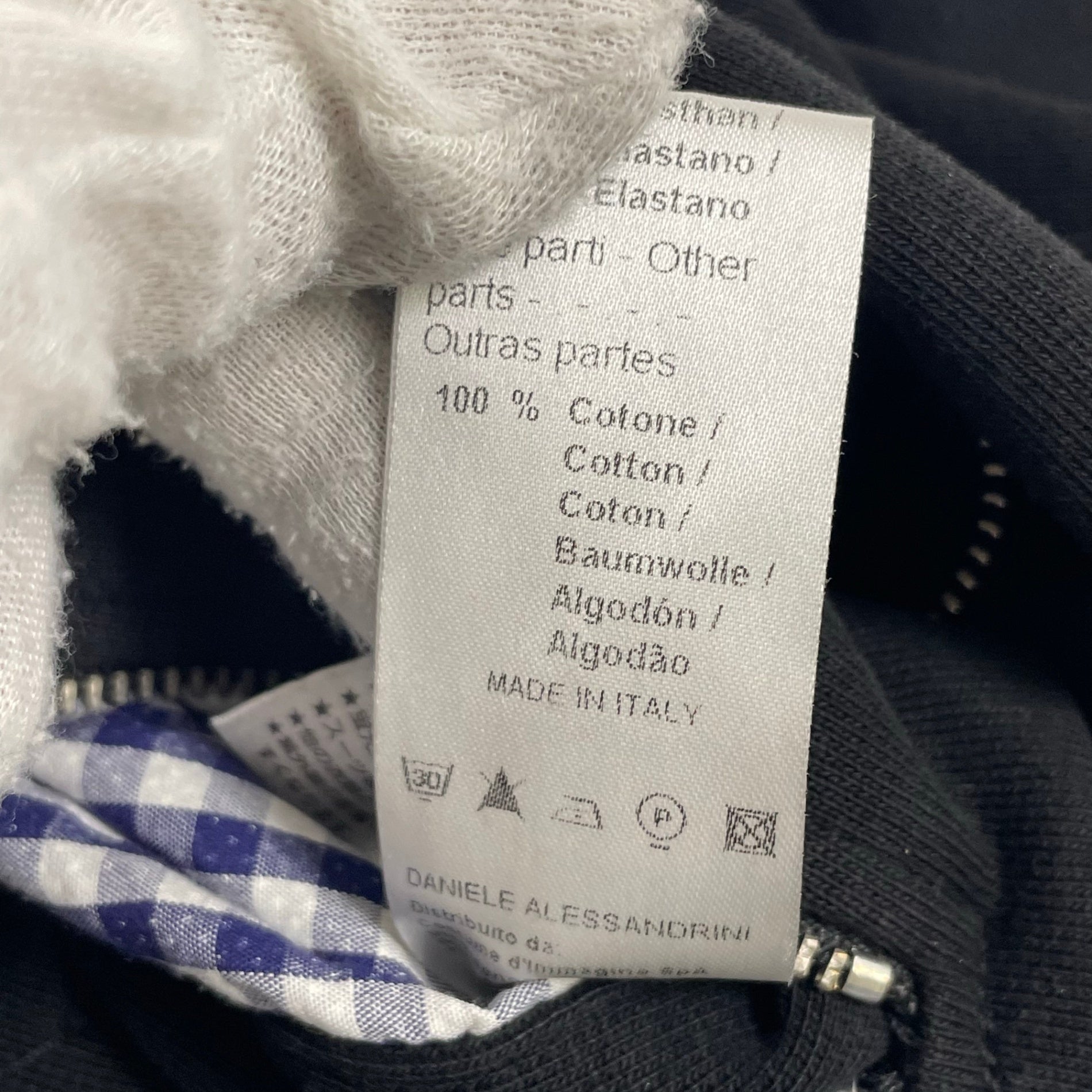 GREY DANIELE ALESSANDRINI / スウェット生地ライダースブルゾン 参考定価：60,000程度 SIZE:L程度
