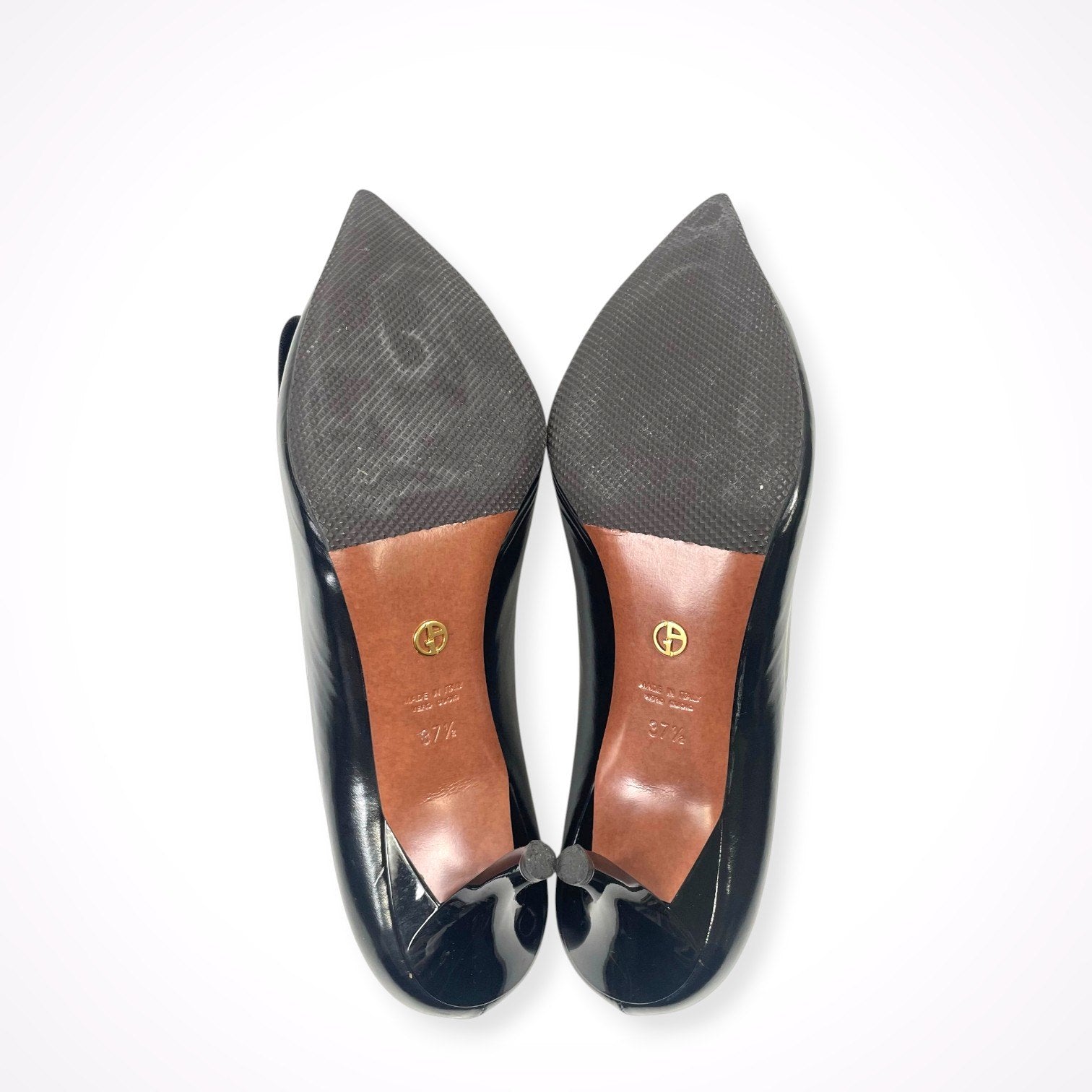 GIORGIO ARMANI / デザインヒールパンプス 参考定価：120,000程度 SIZE:37 1/2