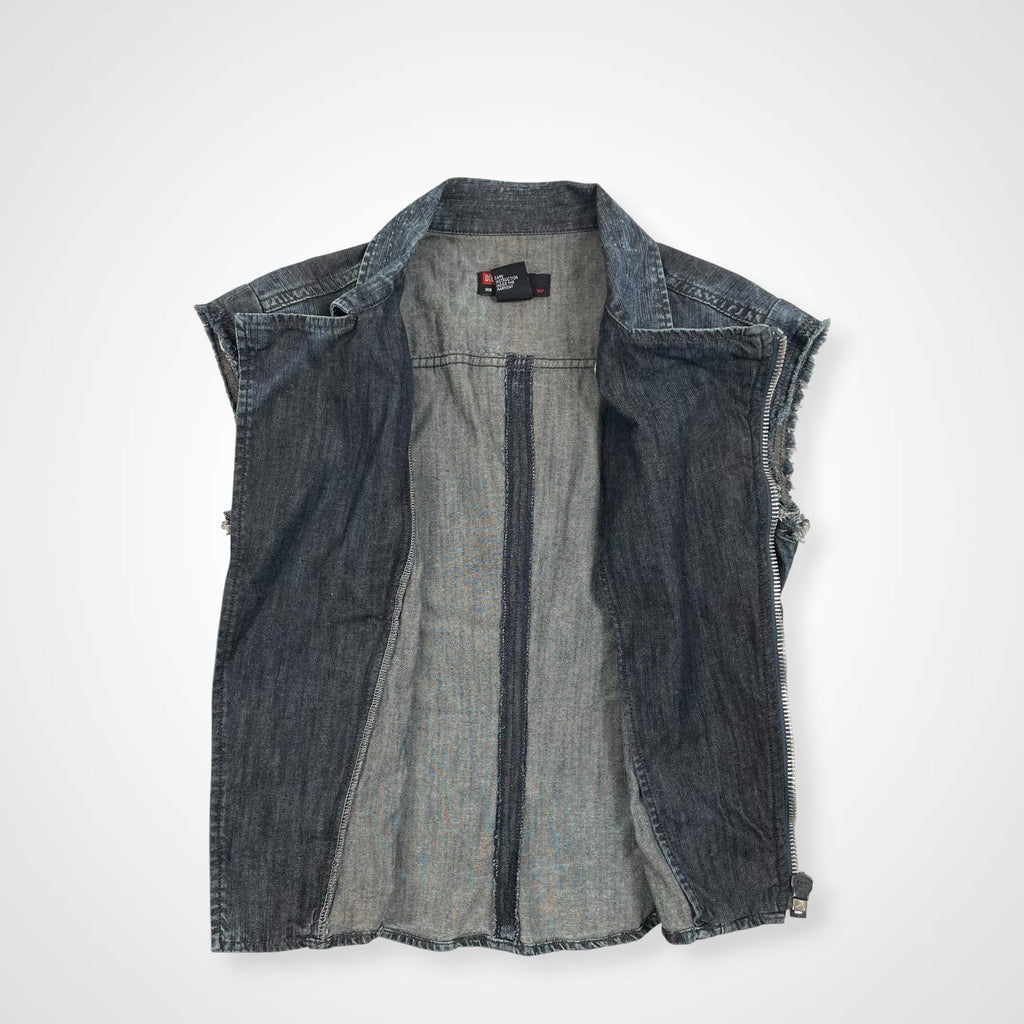 DIESEL ディーゼル / 00sライダースフェードデニムベスト SIZE:M