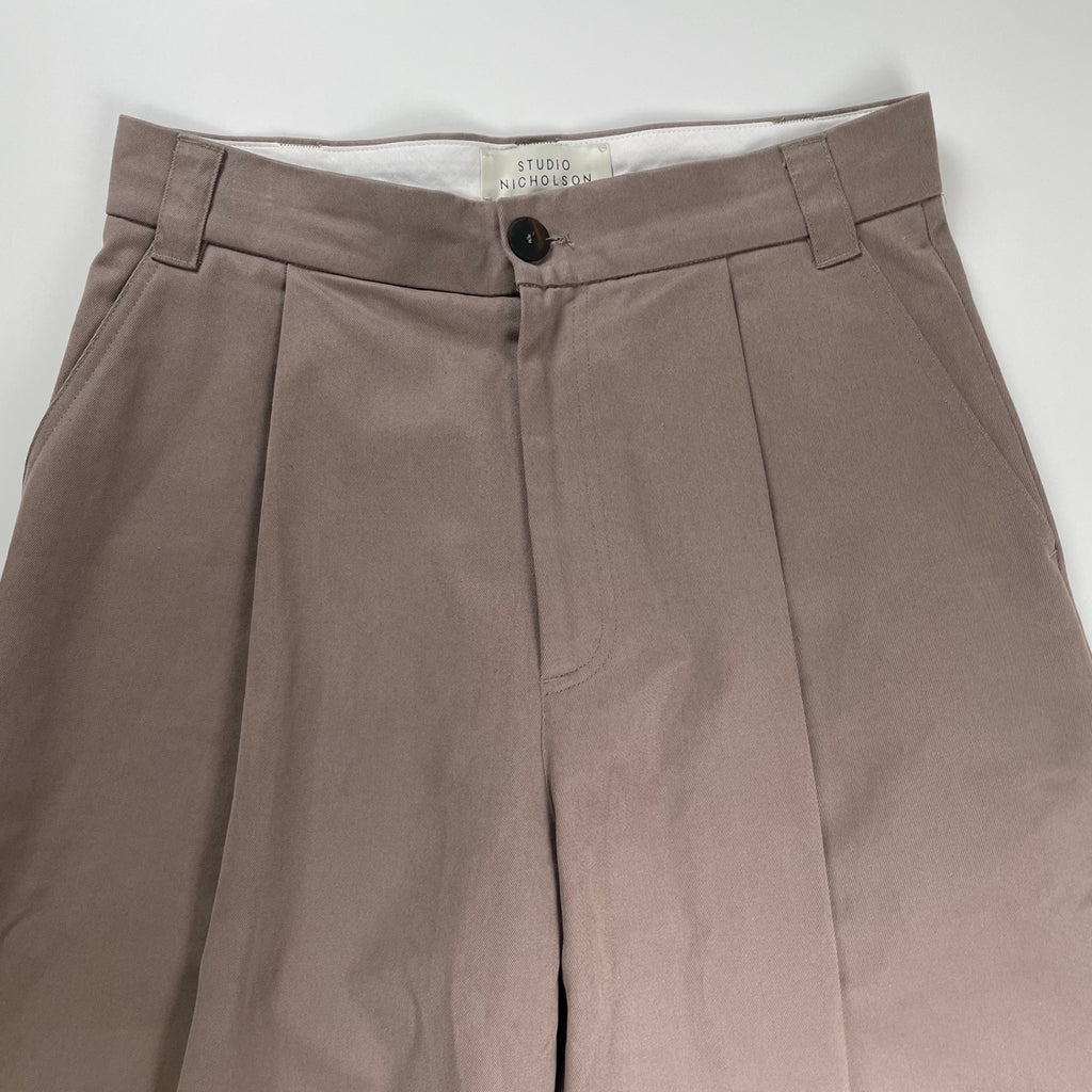 STUDIO NICHOLSON スタジオ ニコルソン / SORTE PEACHED COTTON TWILL PLEAT PANTS ワイドパンツ 参考定価：43,000+tax SIZE:1