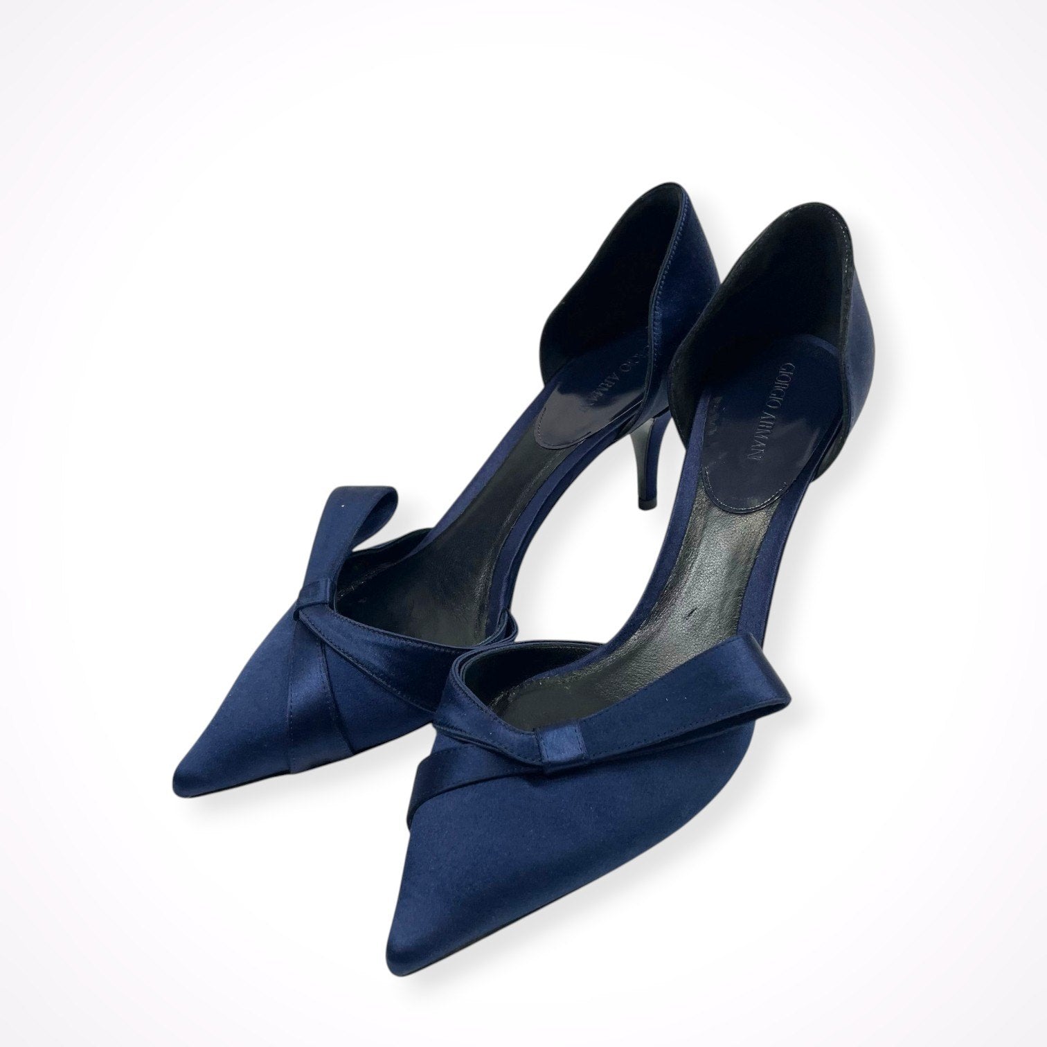 GIORGIO ARMANI / サテンヒールパンプス 美品 参考定価：160,000程度