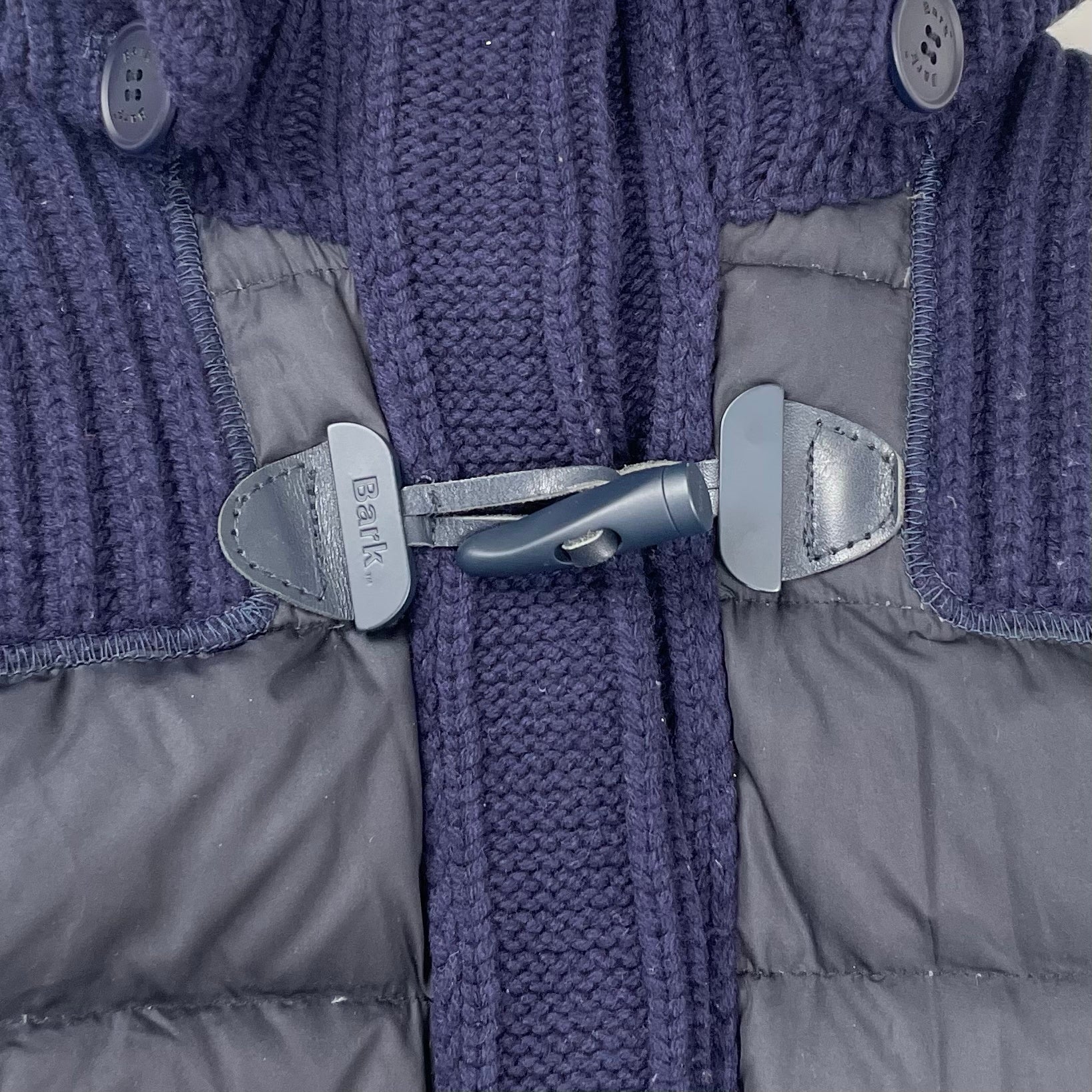 Bark バーク / ニットコンビダウンコート ネイビー 参考定価：100,000程度 SIZE：S