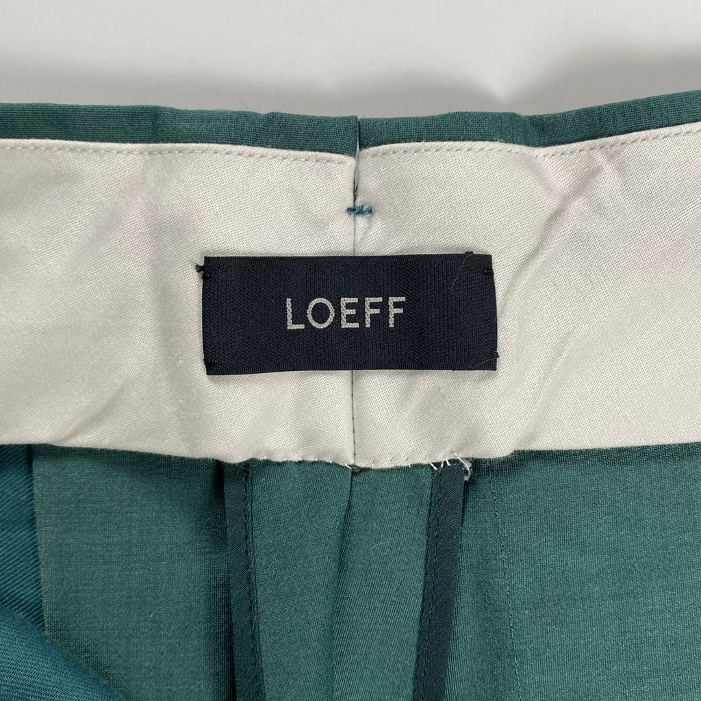 LOEFF ロエフ / 2タックパンツ グリーン 参考定価：31,000+tax SIZE:0
