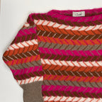 Croche クロシェ / ユーロマルチボーダーニット LAURA PATRIZIA MADE IN ITALY SIZE:L程度