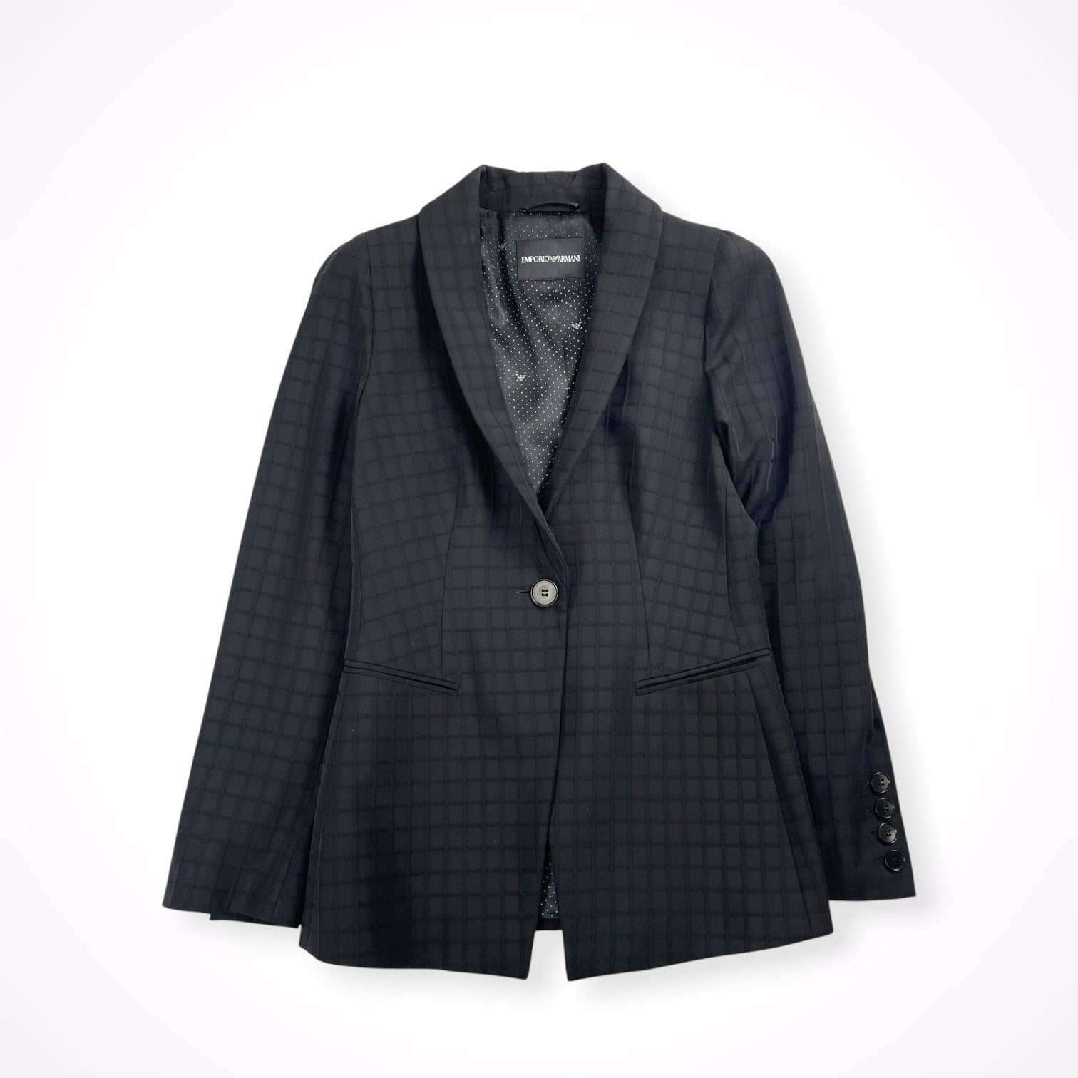 EMPORIO ARMANI / ショールカラー1Bジャケット 参考定価：150,000程度 SIZE:42