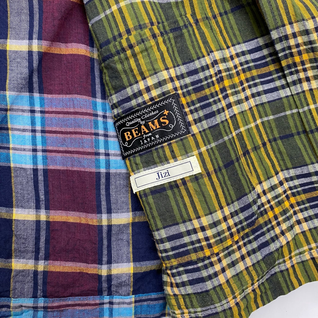 BEAMS PLUS × Jizi / MADRAS Cuff Jacket コラボ マドラスチェック クレイジーパターン ジャケット 参考定価：63,000+tax SIZE：L