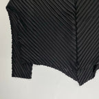 ISSEY MIYAKE イッセイミヤケ / ダイアゴナルプリーツジャケット ブラック IM23FO192 SIZE:2