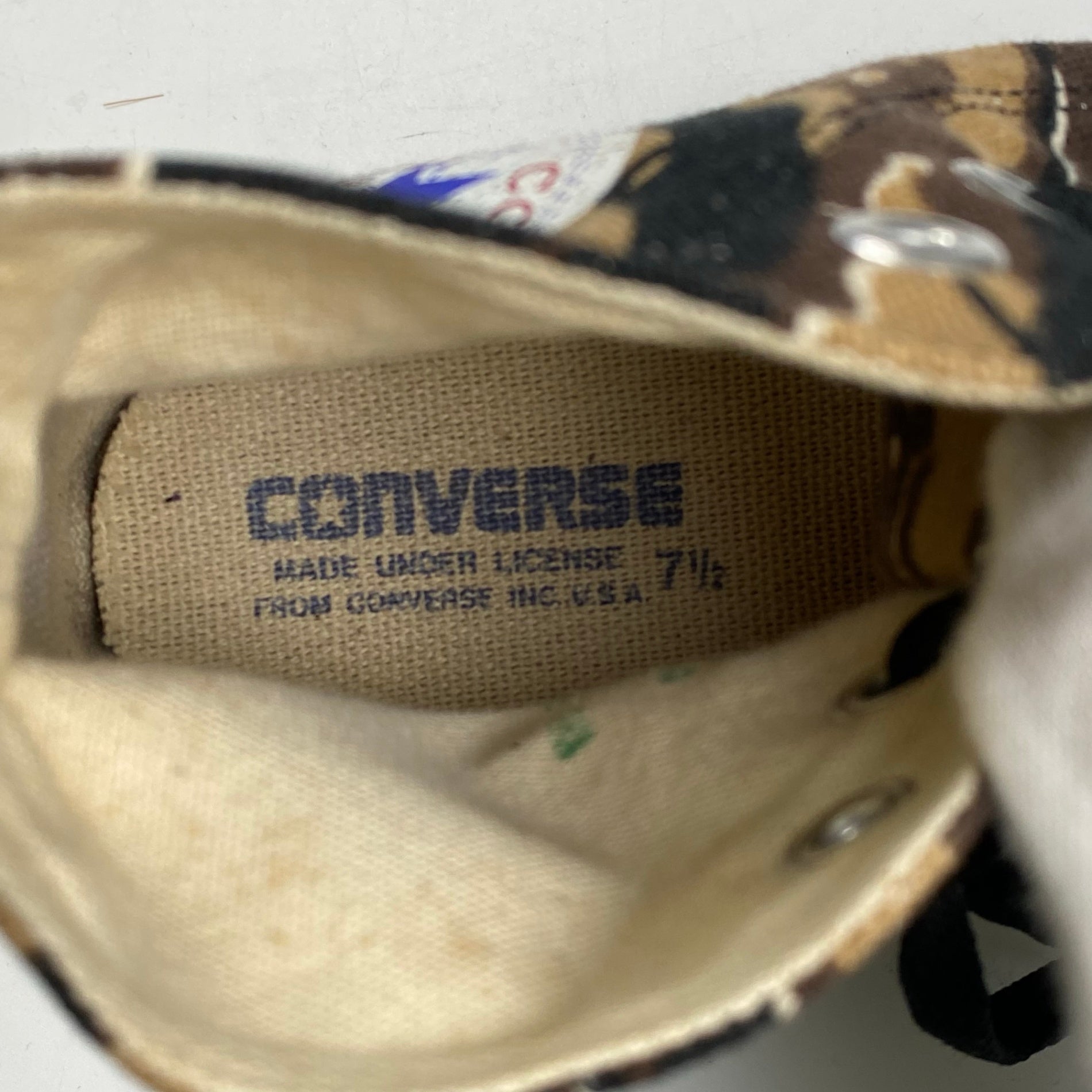 CONVERSE コンバース / キリン柄 ハイカットスニーカー MADE IN JAPAN ブラウン SIZE：7 1/2(26cm程度)