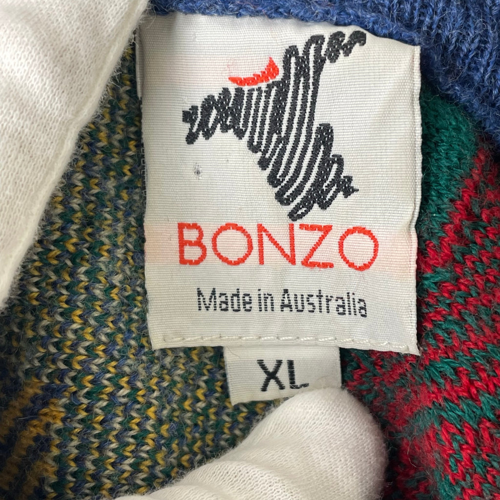 BONZO / ヴィンテージ3Dマルチニット 参考定価：60,000程度 SIZE:XL