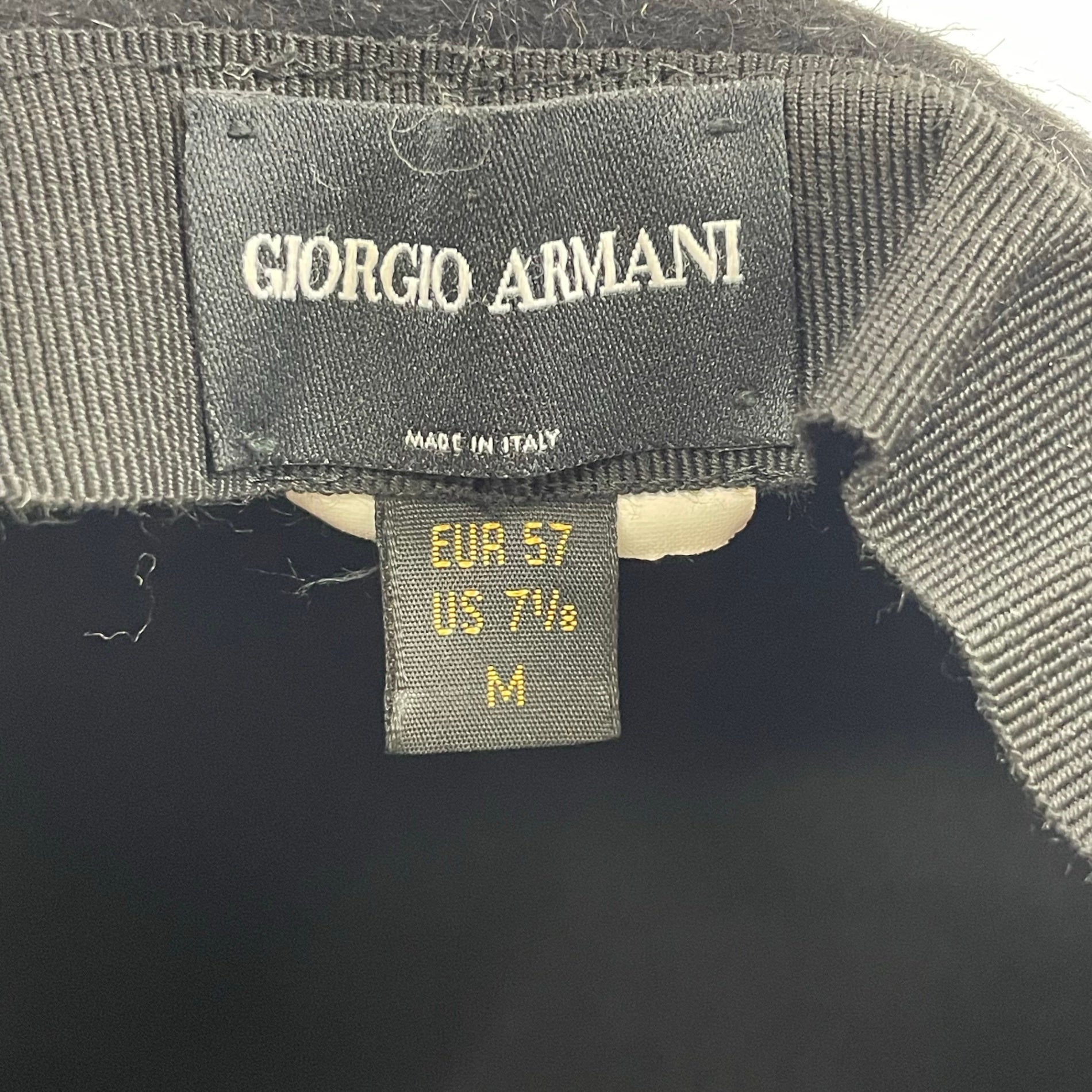 GIORGIO ARMANI / ロゴ刺繍入り ハイクラウンベレー帽 参考定価：80,000程度