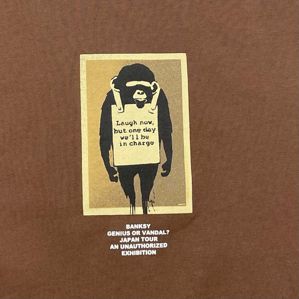 BANKSY バンクシー / オフィシャルプリントTEE 日本ツアー GENIUS or VANDAL SIZE:S