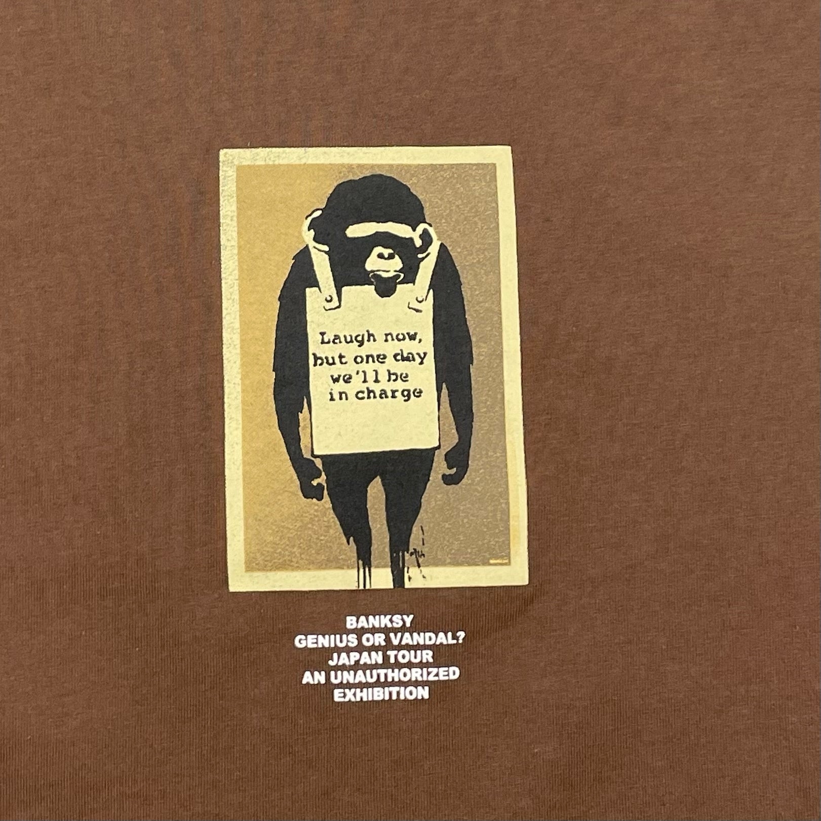 BANKSY バンクシー / オフィシャルプリントTEE 日本ツアー GENIUS or VANDAL SIZE:S