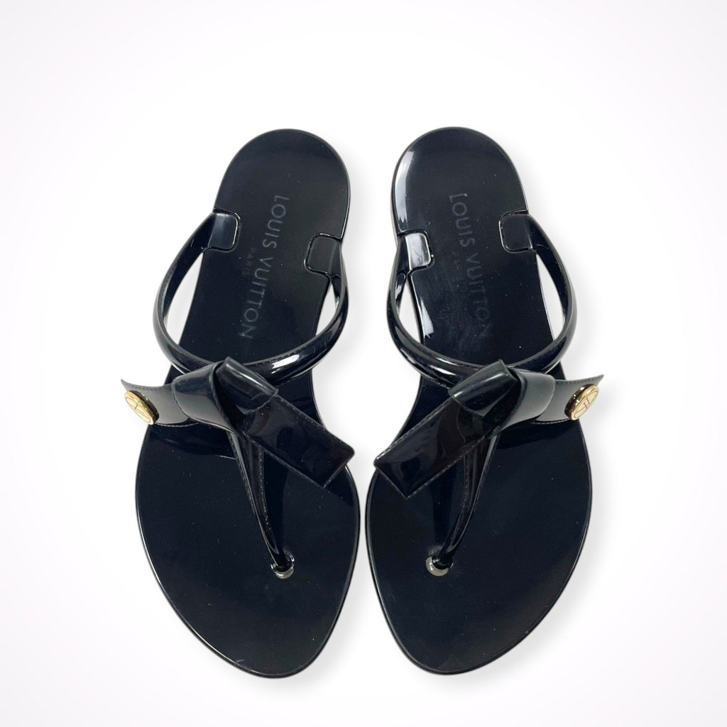 LOUIS VUITTON / シースターライン ラバーリボンサンダル 参考定価：70,000程度 SIZE：34