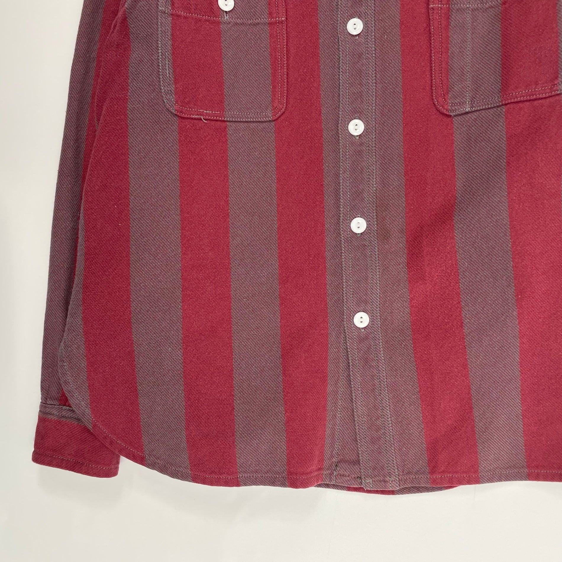 Let it Ride レットイットライド / 90s 初期 ヘビーストライプシャツジャケット ガゼット付 SIZE：M