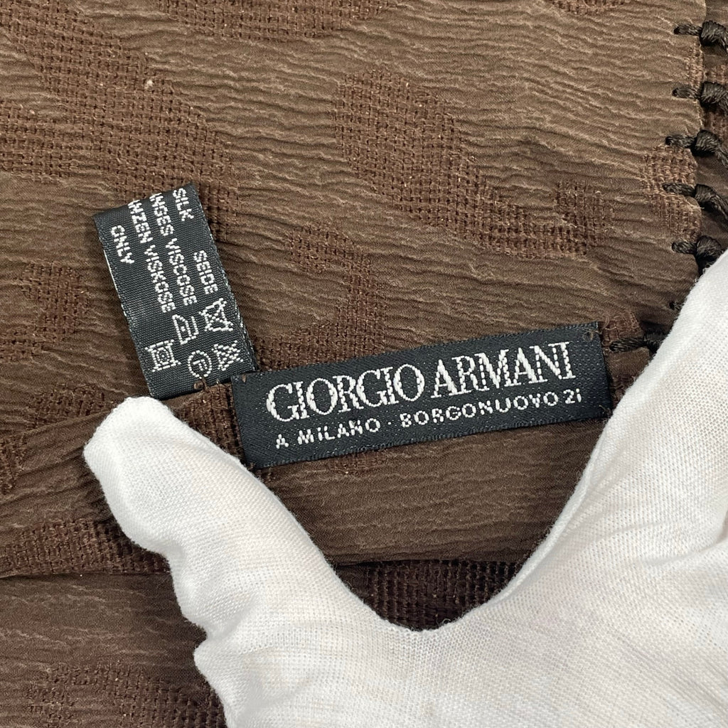 GIORGIO ARMANI / フリンジシルクストール BORGO21製 参考定価：80,000程度