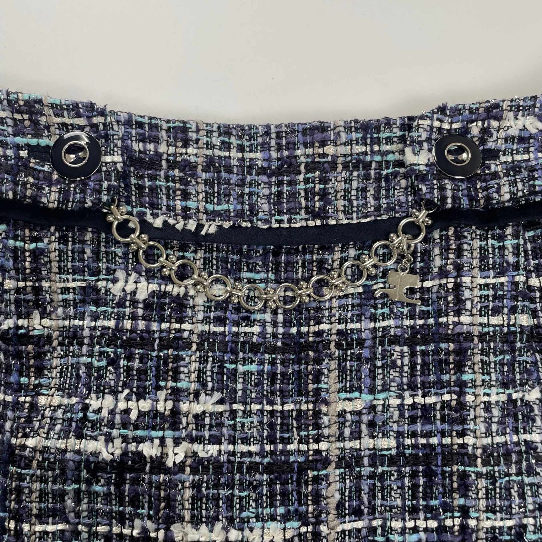 courreges クレージュ / ロゴチェーン付 ツイードスカート 参考定価：30,000程度 SIZE:38