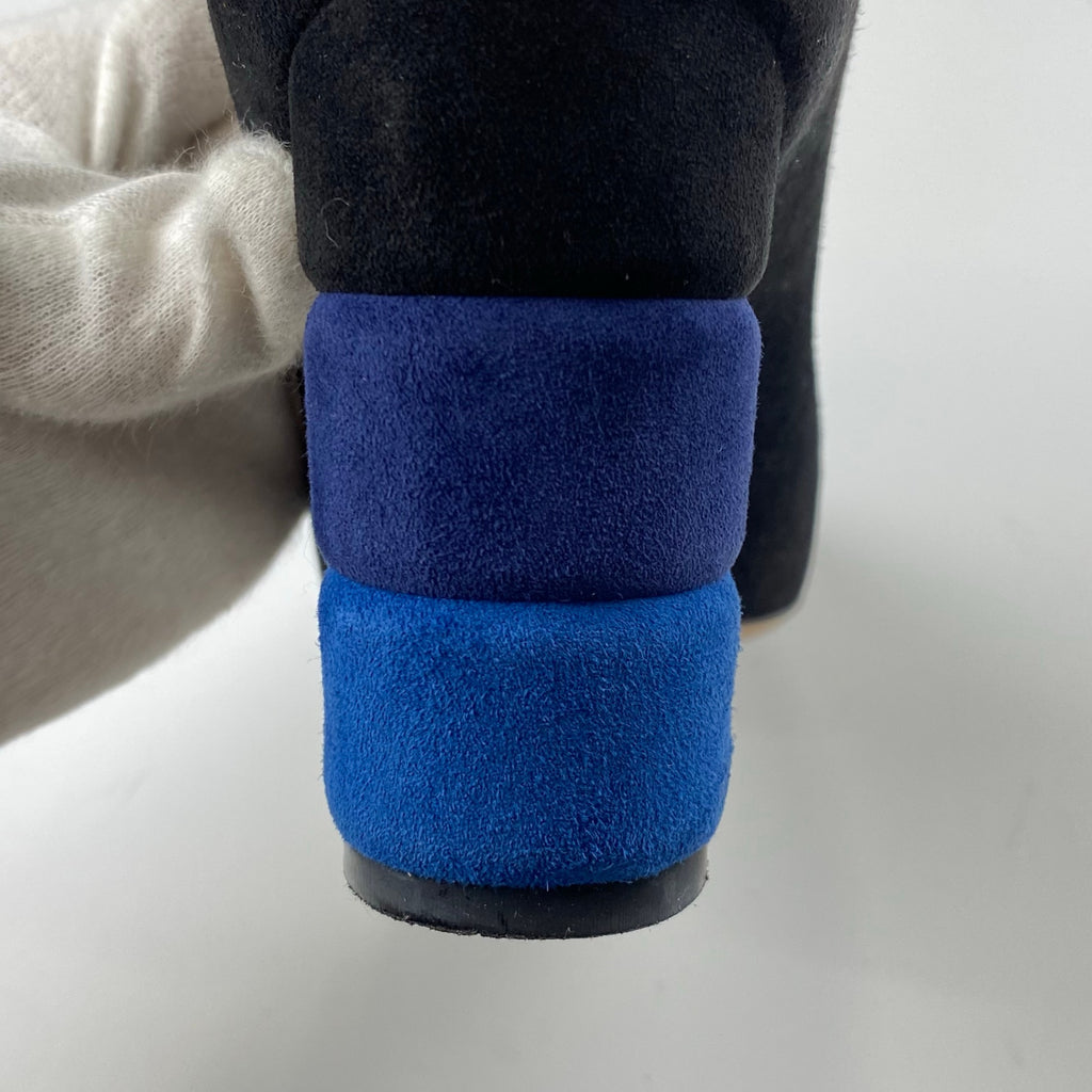 SALVATORE FERRAGAMO サルバトーレ フェラガモ / ヌバック ヒール パンプス SIZE:6 1/2（24cm程度）