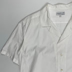 agnes b homme アニエスベー オム / レザール刺繍オープンカラーシャツ ホワイト 参考定価：25,000程度 SIZE：36