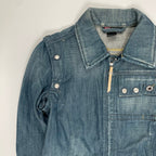 DIESEL ディーゼル / 00s ギミックジップデニムジャケット ライダース ベスト SIZE：S