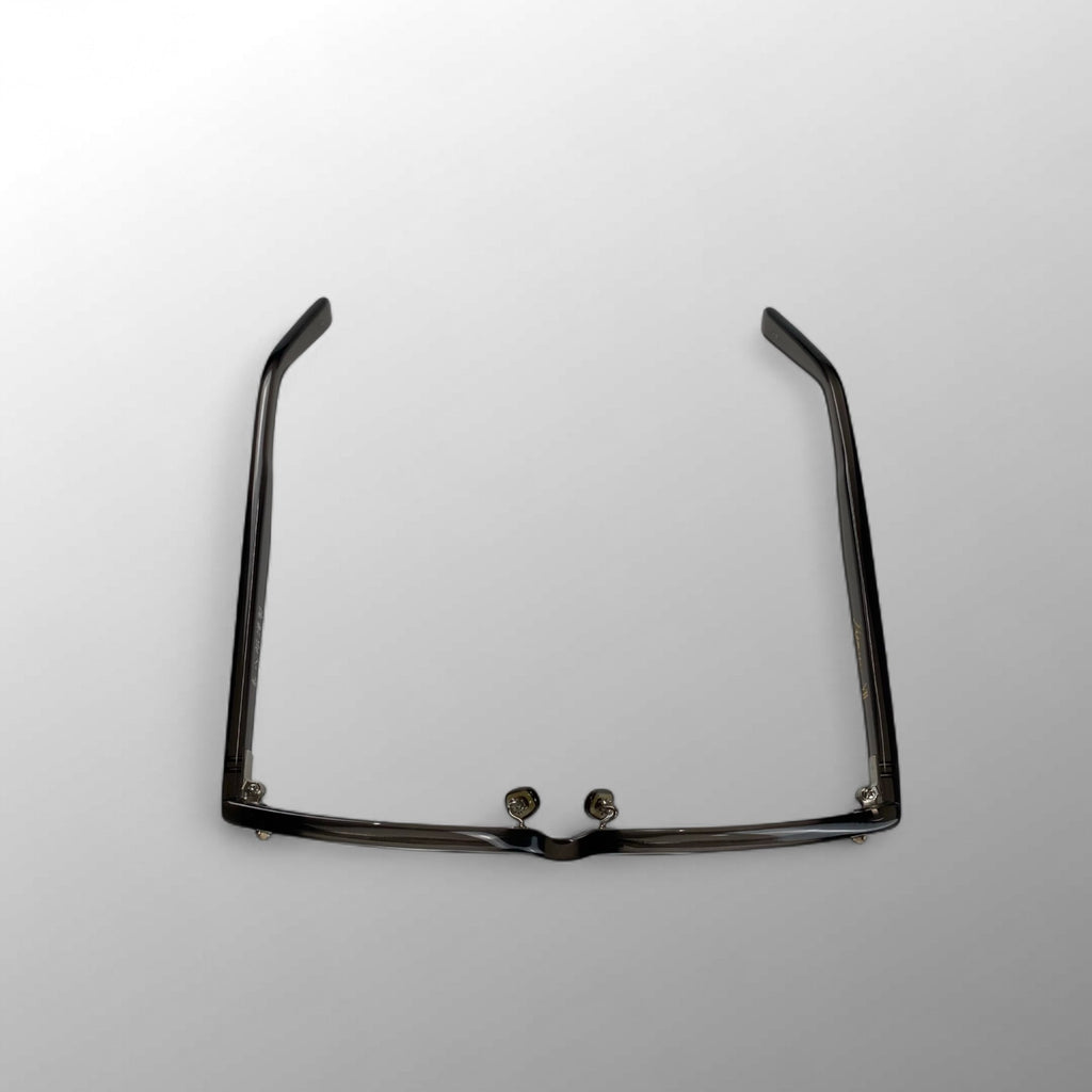 【美品】 金子眼鏡 × 泰八郎謹製 職人シリーズ / PREMIER VII 伊達メガネ クリアグレーフレーム 度なしクリアレンズ 参考定価：58,000+tax