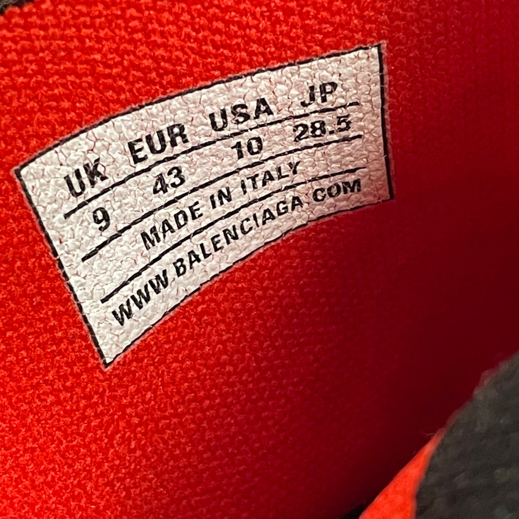 BALENCIAGA バレンシアガ / SPEED TRAINER CUFFED ロゴ レッド×ブラック 参考定価：130,000程度 SIZE:28.5