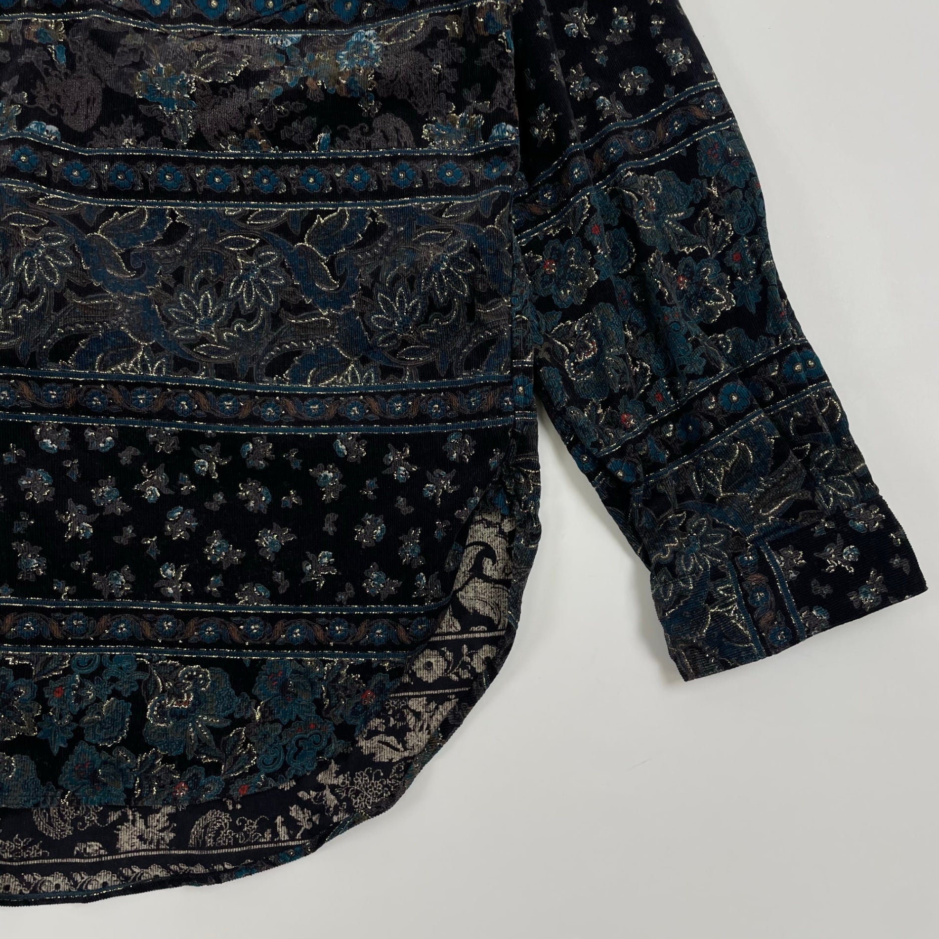 Niche. ニッチ / オリエンタル柄コーデュロイシャツ 参考定価：20,000程度 SIZE：XL