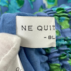NE QUITTEZ PAS BLACK / シルクフローラルワイドパンツ SIZE:FREE