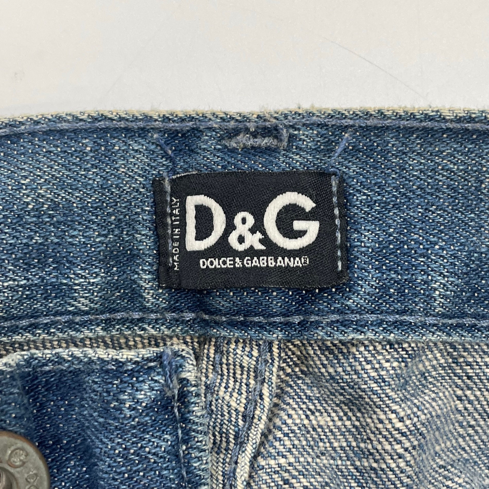 90-00s D&G Dolce＆Gabbana ドルチェアンドガッバーナ / アナーキークラッシュデニム MADE IN ITALY SIZE:W30