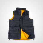 EMPORIO ARMANI JEANS エンポリオ アルマーニ ジーンズ / 2トーン ダックダウンベスト 迷彩柄 SIZE：S