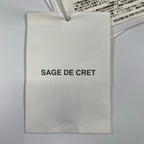 SAGE DE CRET サージュデクレ BEAMS取扱い / 製品染めコットンリネンカーゴパンツ 未使用品 ブラック 参考定価：22,000+tax SIZE:L