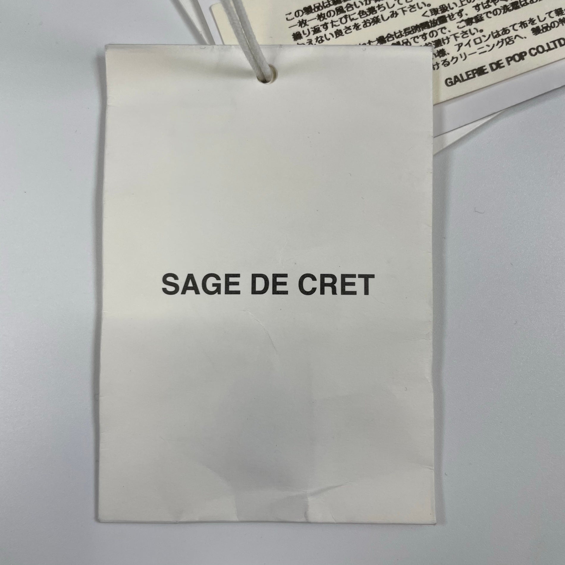 SAGE DE CRET サージュデクレ BEAMS取扱い / 製品染めコットンリネンカーゴパンツ 未使用品 ブラック 参考定価：22,000+tax SIZE:L
