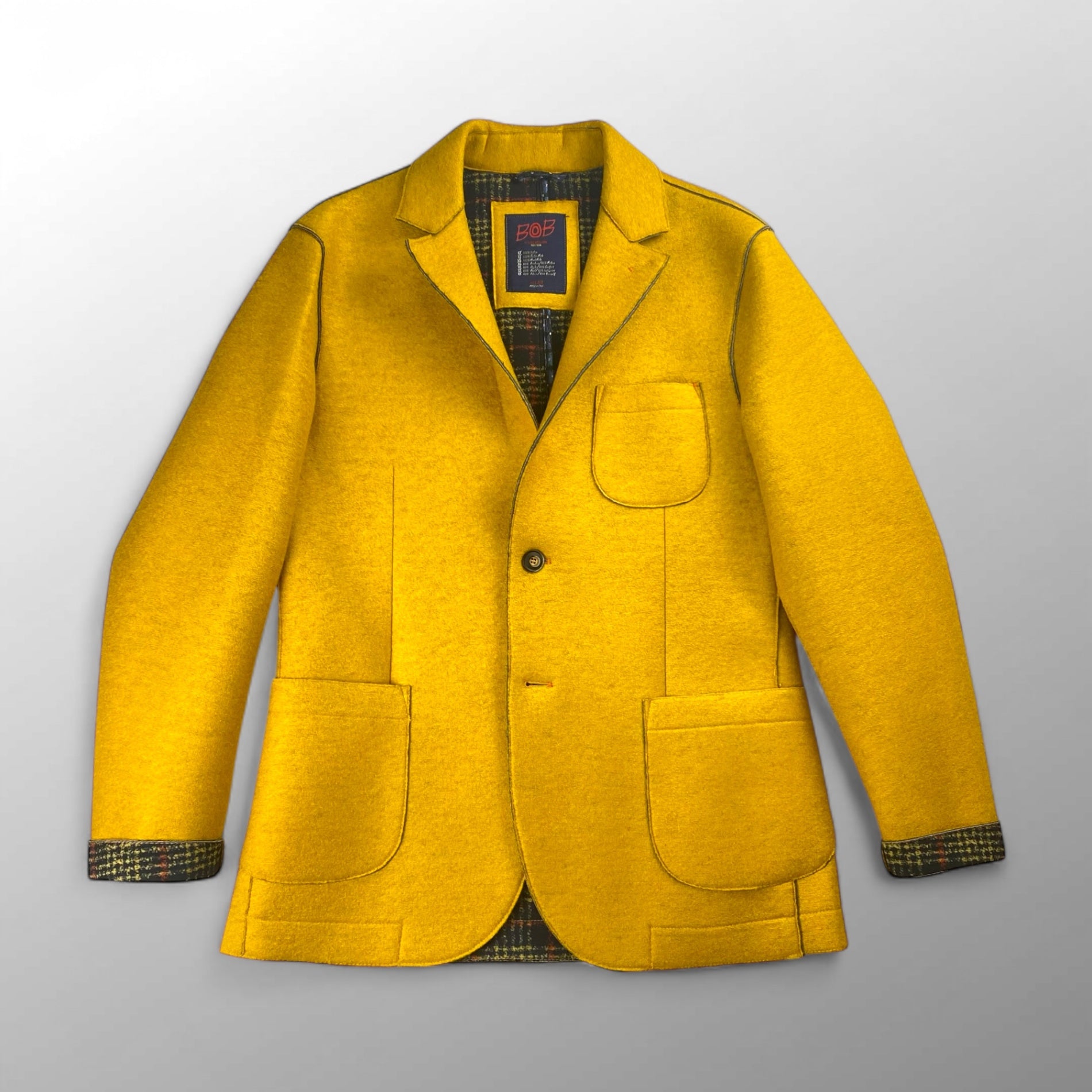 BOB ボブ 大丸取り扱い / ボンディングハンドワークジャケット MADE IN ITALY 参考定価：45,000程度  SIZE:1050（L程度）