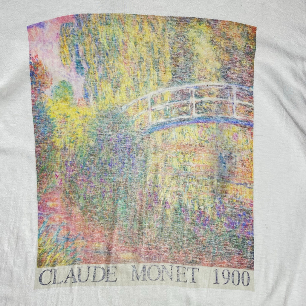 VINTAGE CLAUDE MONET クロード モネ / VINTAGE The Japanese Bridge TEE 絵画 ヴィンテージ アート Tシャツ SIZE：L