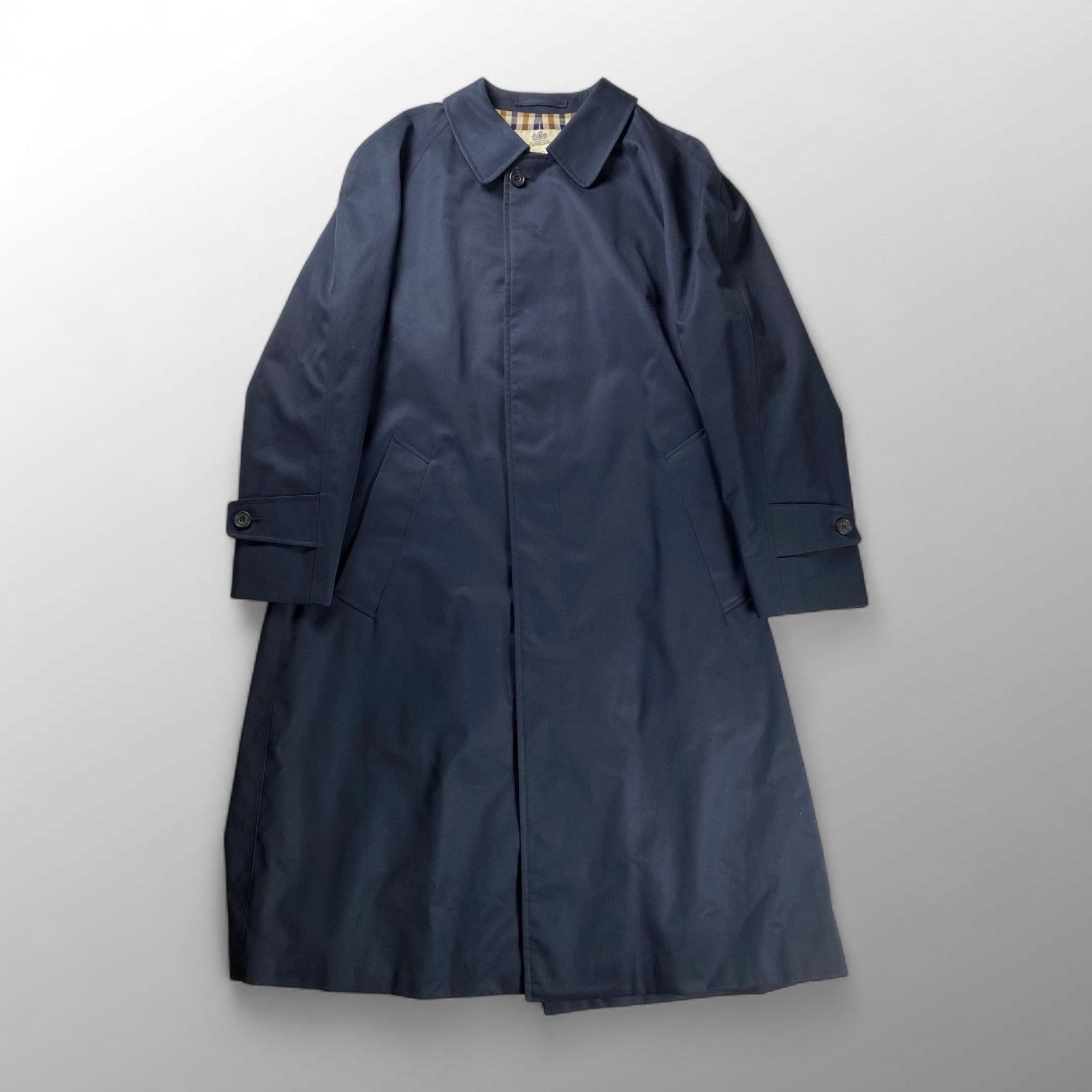 VINTAGE Aquascutum アクアスキュータム / BALMACAAN COAT バルマカーンコート 撥水 SIZE：36SHT(M程度)