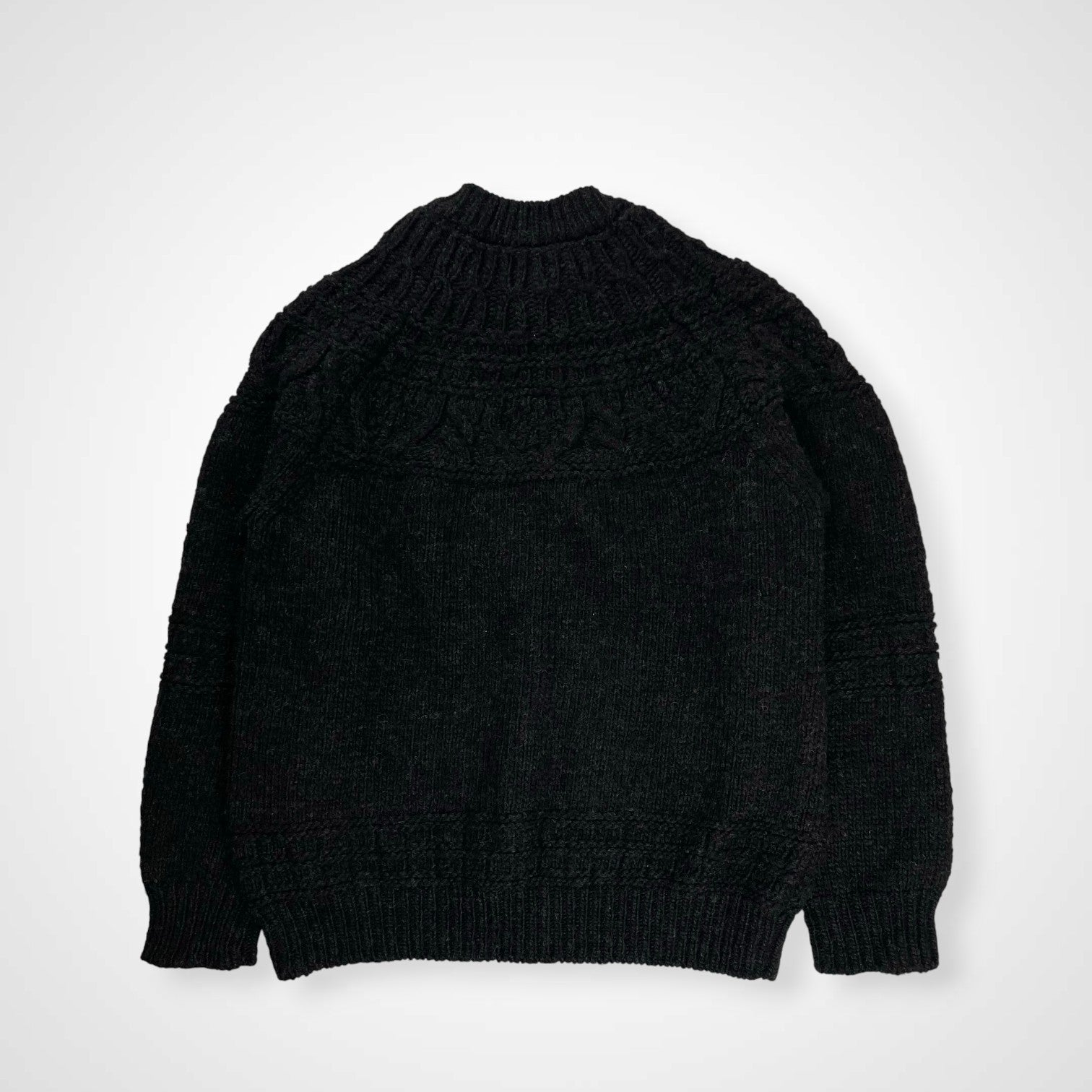 BATONER バトナー / Spread Alan Crew Neck ブラック 参考定価：28,000+tax SIZE:2