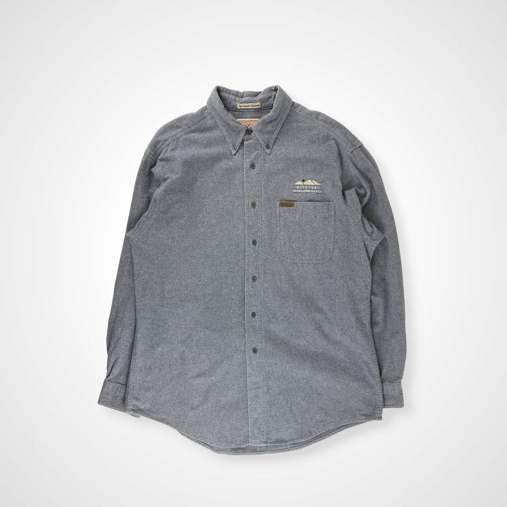 Woolrich ウールリッチ / 00s シャモアシャツ 企業ロゴ SIZE:L