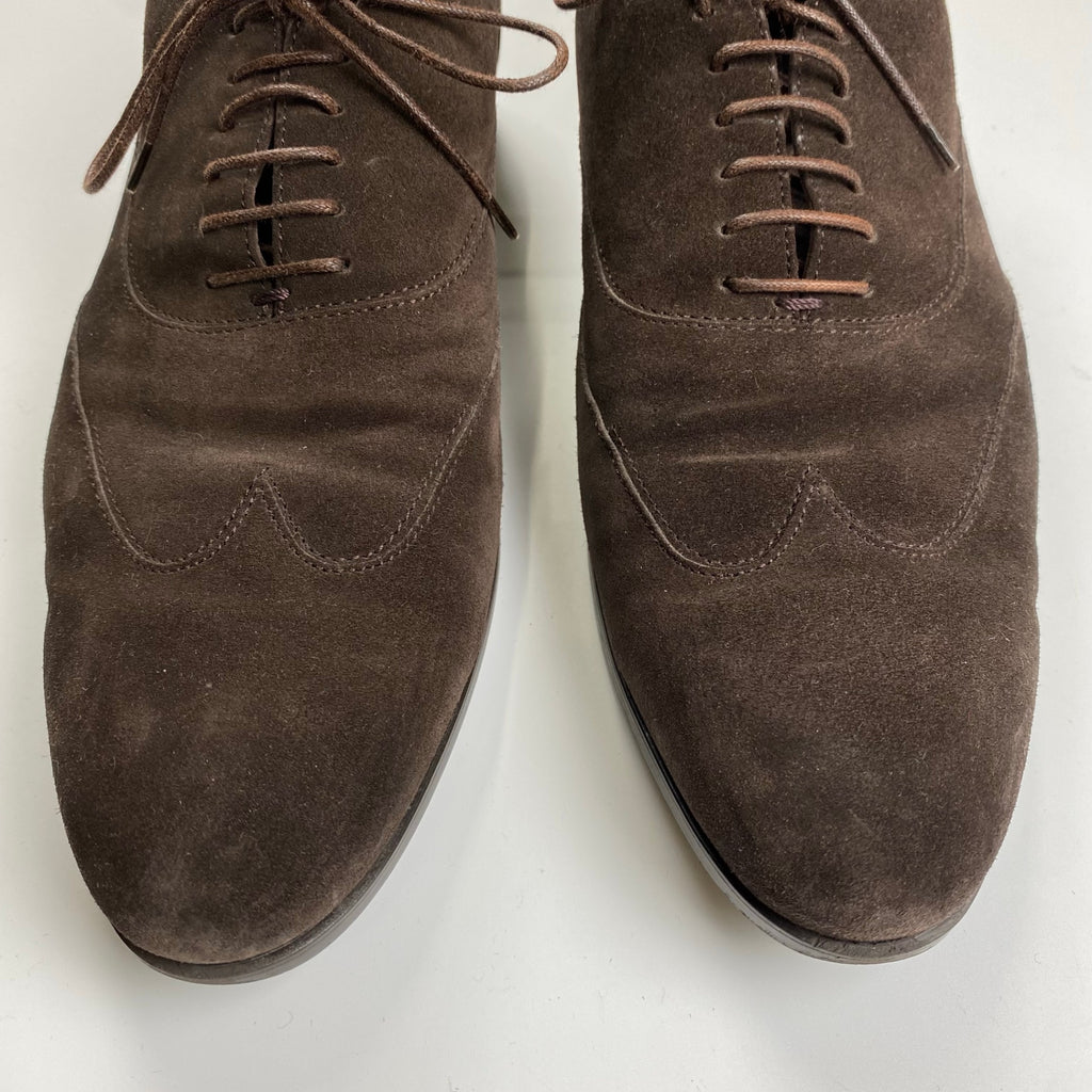 Ermenegildo Zegna エルメネジルド ゼニア / ヌバック レザーシューズ ダークブラウン 内羽根 SIZE:9 1/2