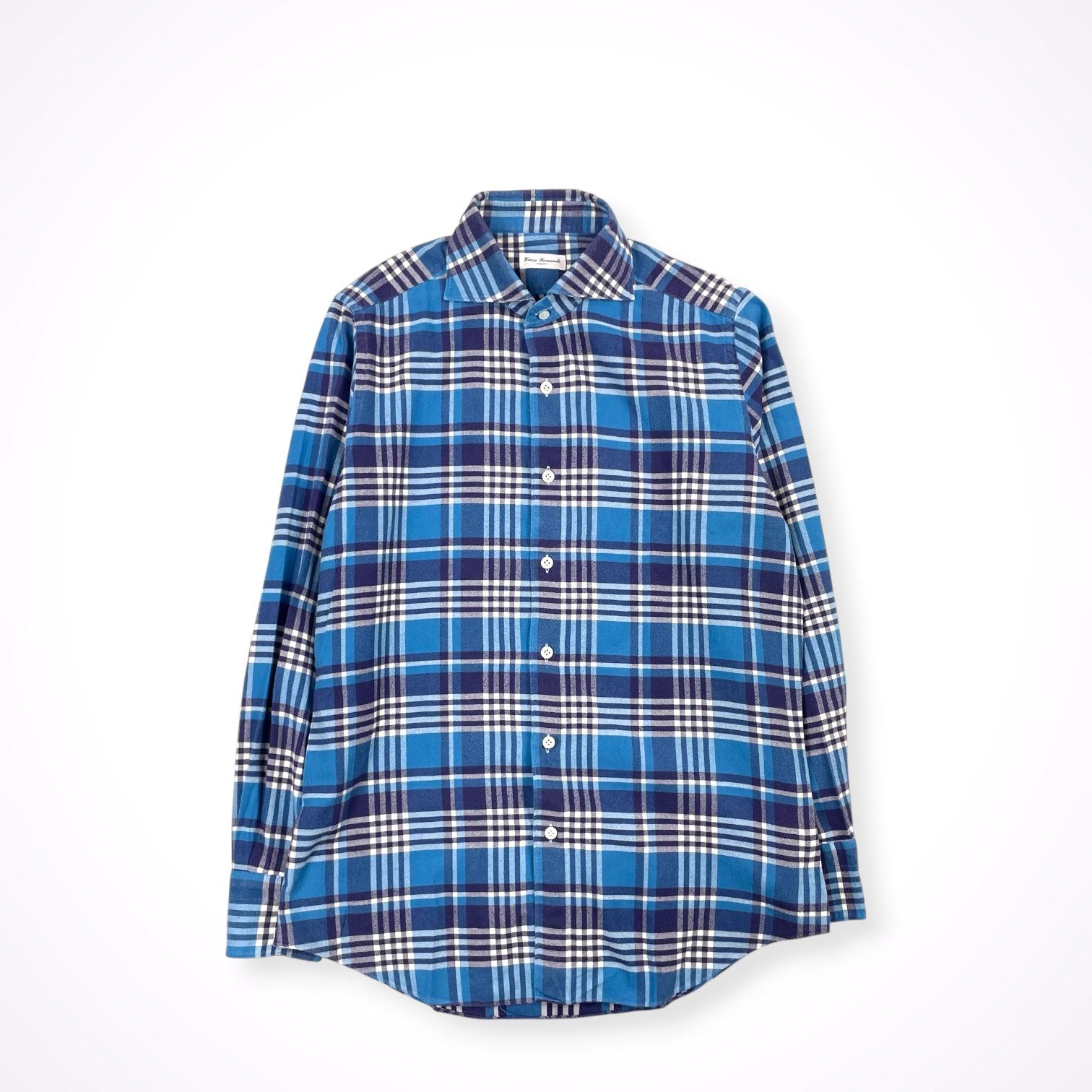 Errico Formicola / コットンチェックシャツ 参考定価：40,000程度 SIZE:M