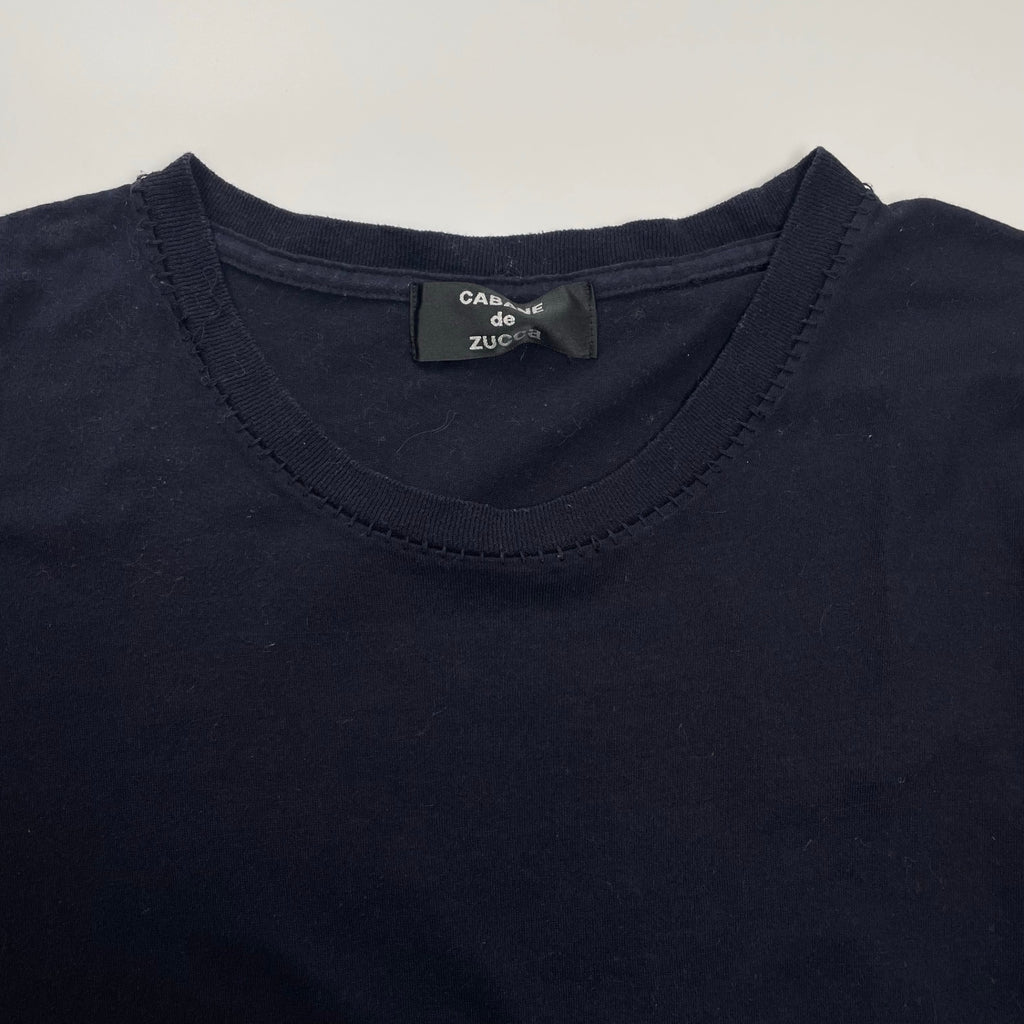 CABANE de ZUCCA カバン ド ズッカ / シームデザイン 長袖Tシャツ ネイビー SIZE：M