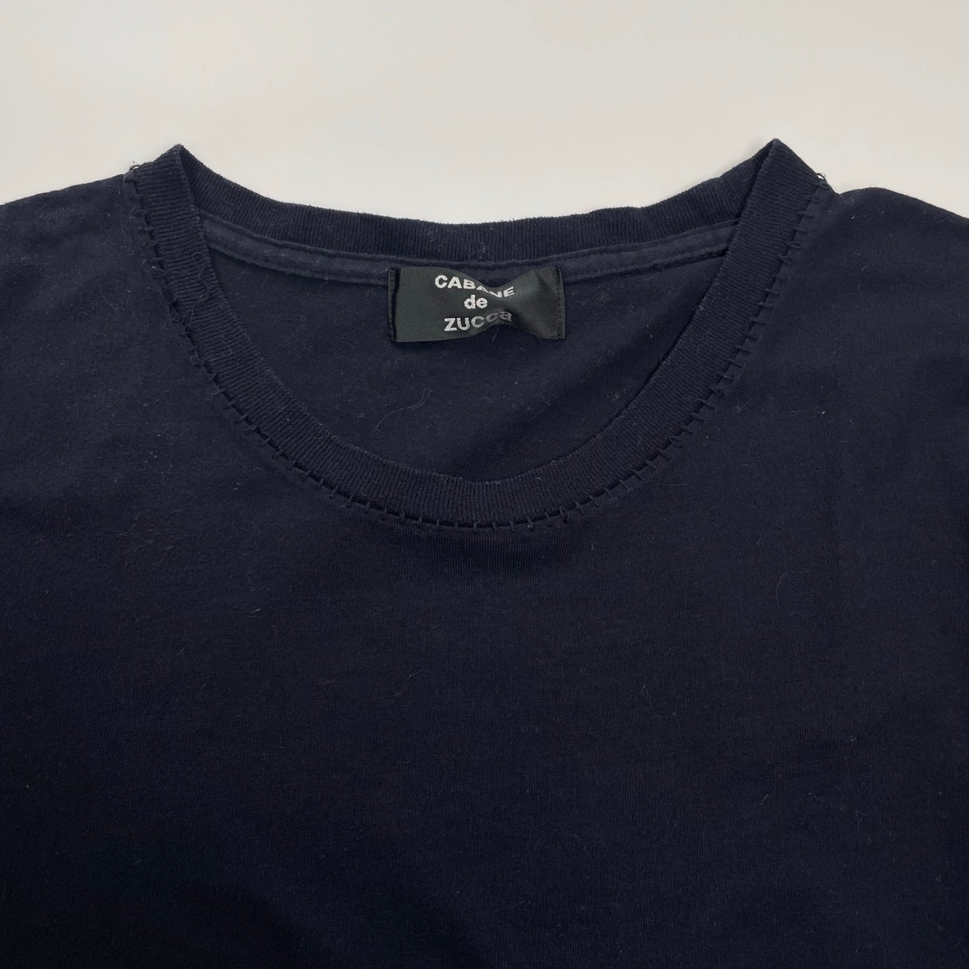 CABANE de ZUCCA カバン ド ズッカ / シームデザイン 長袖Tシャツ ネイビー SIZE：M