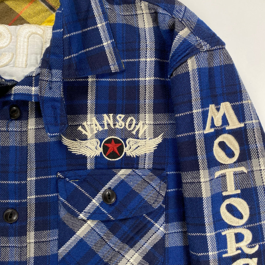 vanson バンソン / ネルシャツ モーターサイクル コットン100％ 参考定価：13,800+tax SIZE:L