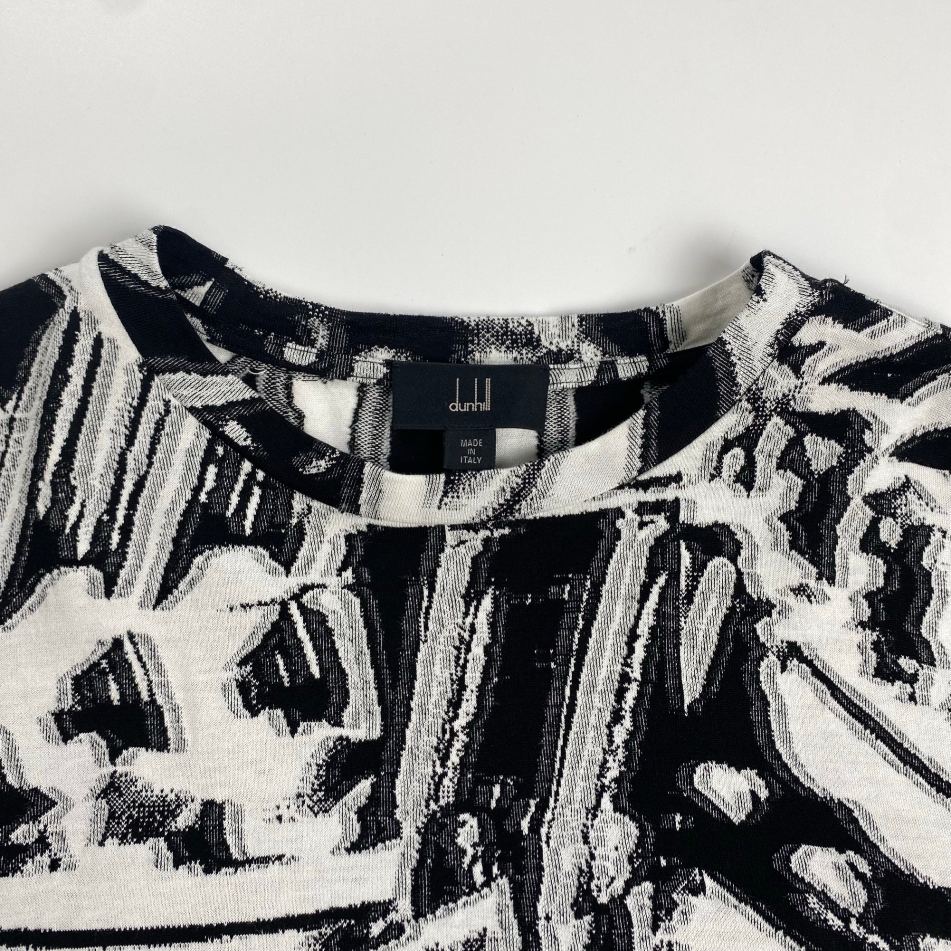 【極美品】 dunhill ダンヒル / GEAR ジャガード Tシャツ 総柄 Gear Short Sleeve T-Shirt 参考定価：60,000程度 SIZE:L