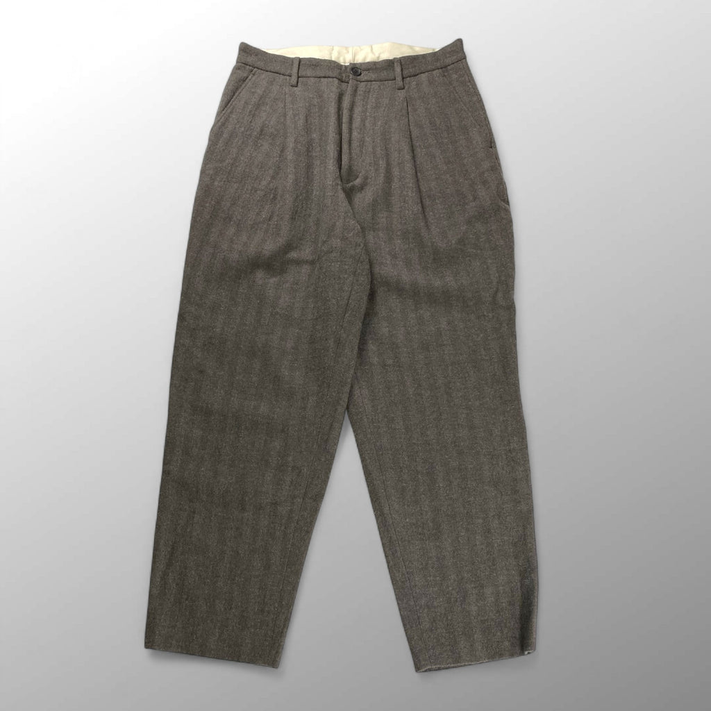 URU ウル / ウールリネンスラックス ハイドストライプ 16FUP09 参考定価：28,000+tax