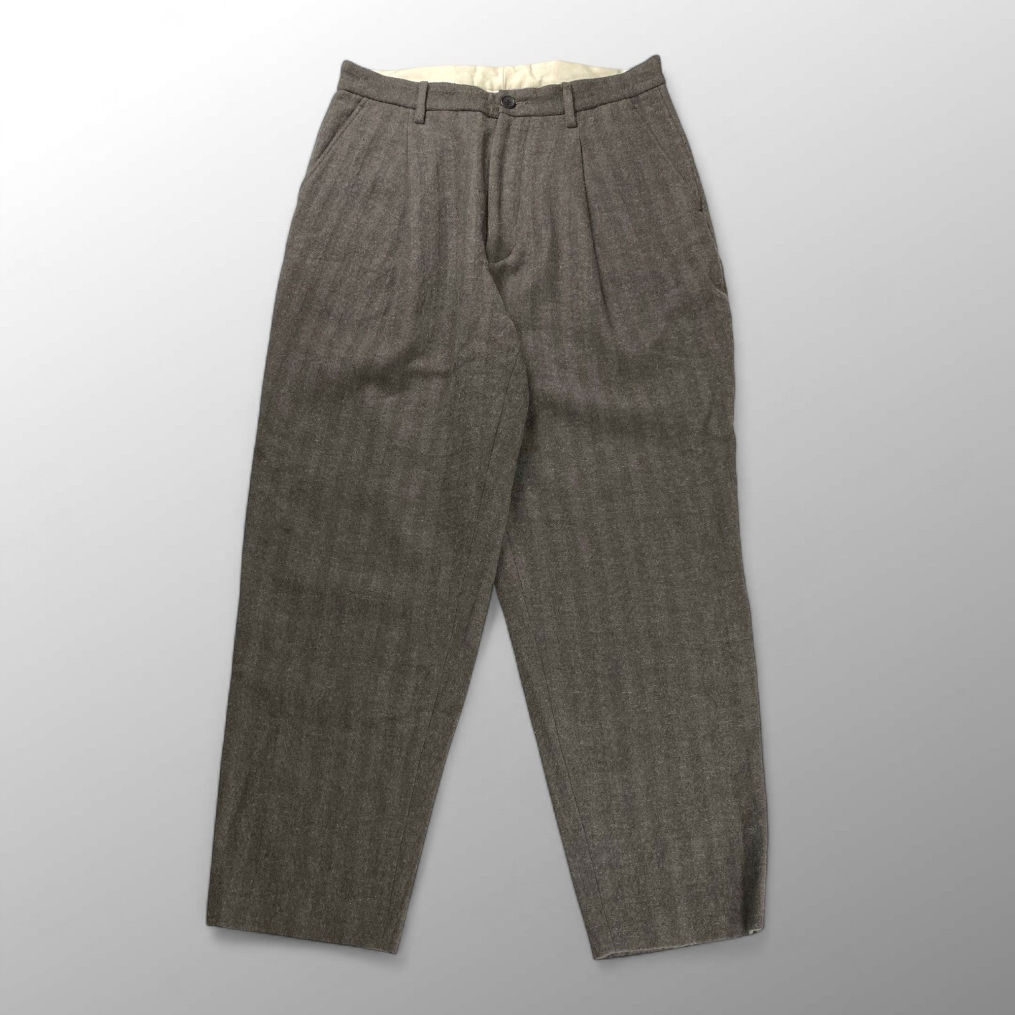 URU ウル / ウールリネンスラックス ハイドストライプ 16FUP09 参考定価：28,000+tax