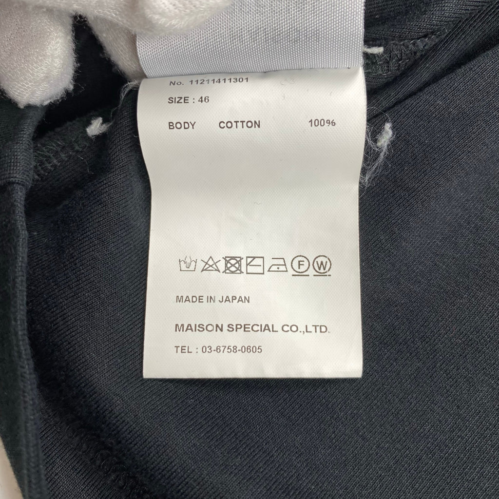 MAISON SPECIAL メゾンスペシャル / LOTUSウルトラファインスムースプライムオーバーロングカットソー ブラック SIZE：46(L程度)