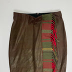 VIRGINIA BIZZI ヴァージニア ビッツィ / フリンジ切替タイトスカート H.P. FRANCE取り扱い 参考定価：35,000程度 SIZE:42