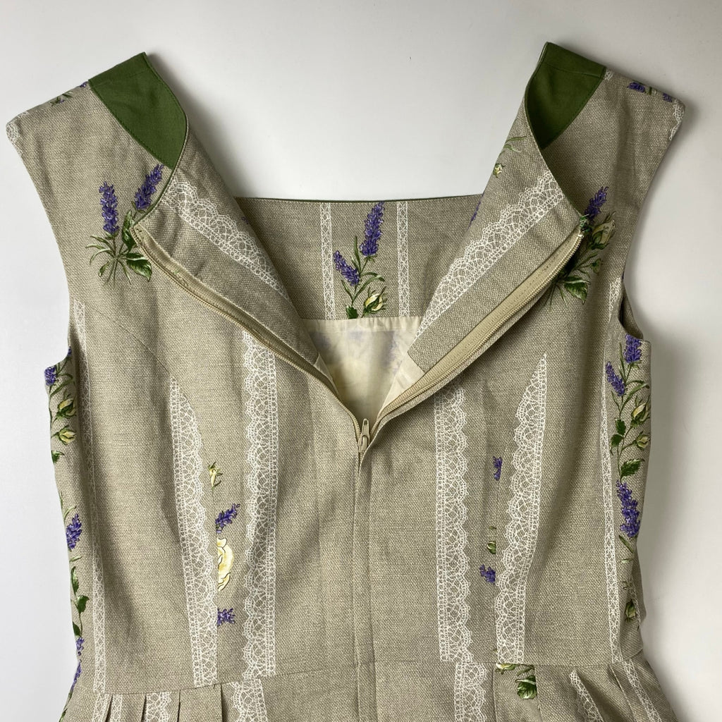 古着 ヴィンテージ アンティーク / ヴィンテージブーケプリント ワンピース SIZE:M程度