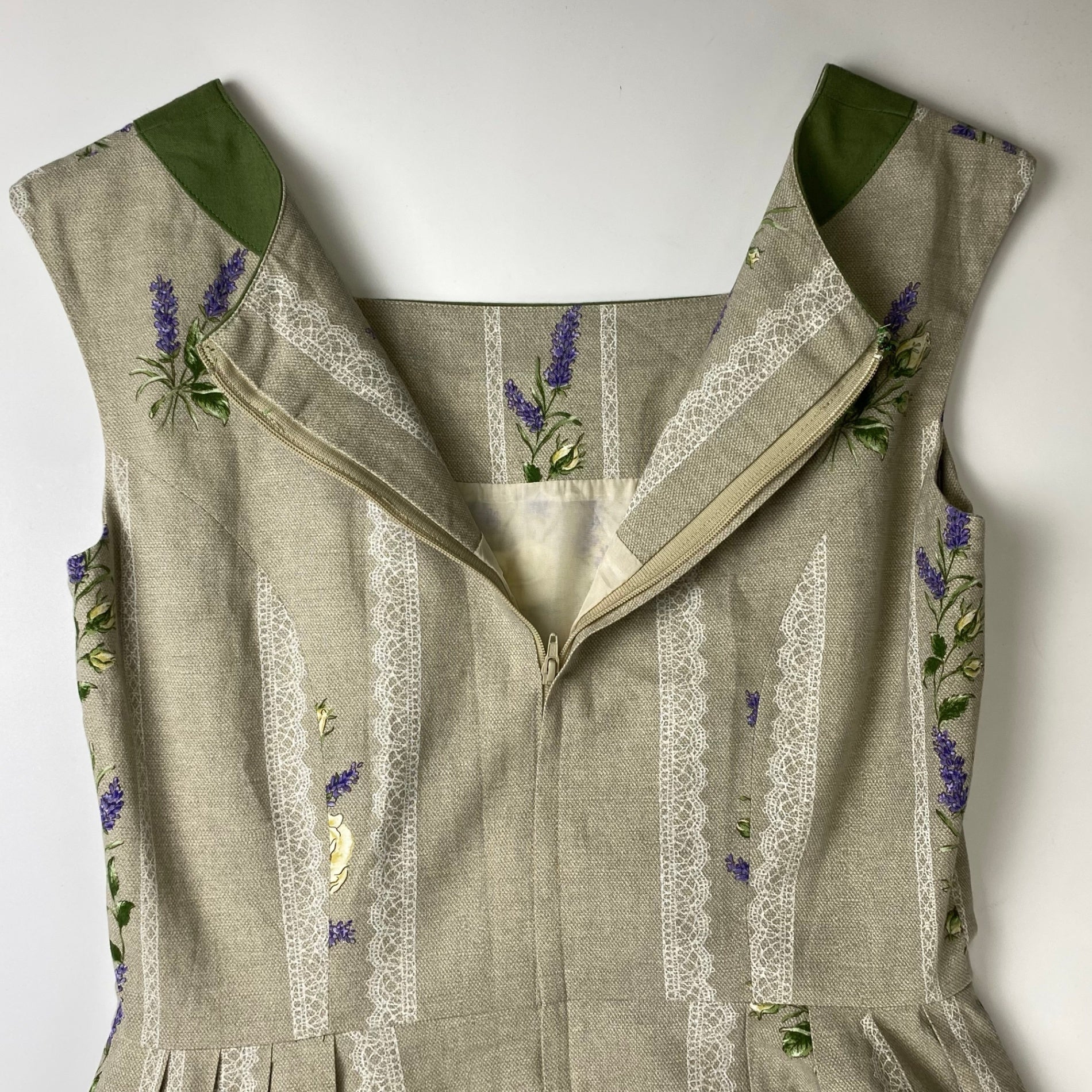 古着 ヴィンテージ アンティーク / ヴィンテージブーケプリント ワンピース SIZE:M程度