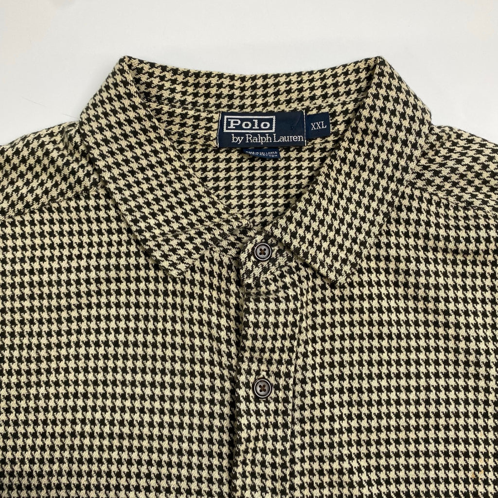 Polo by Ralph Lauren / スウェット生地 ハウンドトゥース シャツ SIZE：XXL