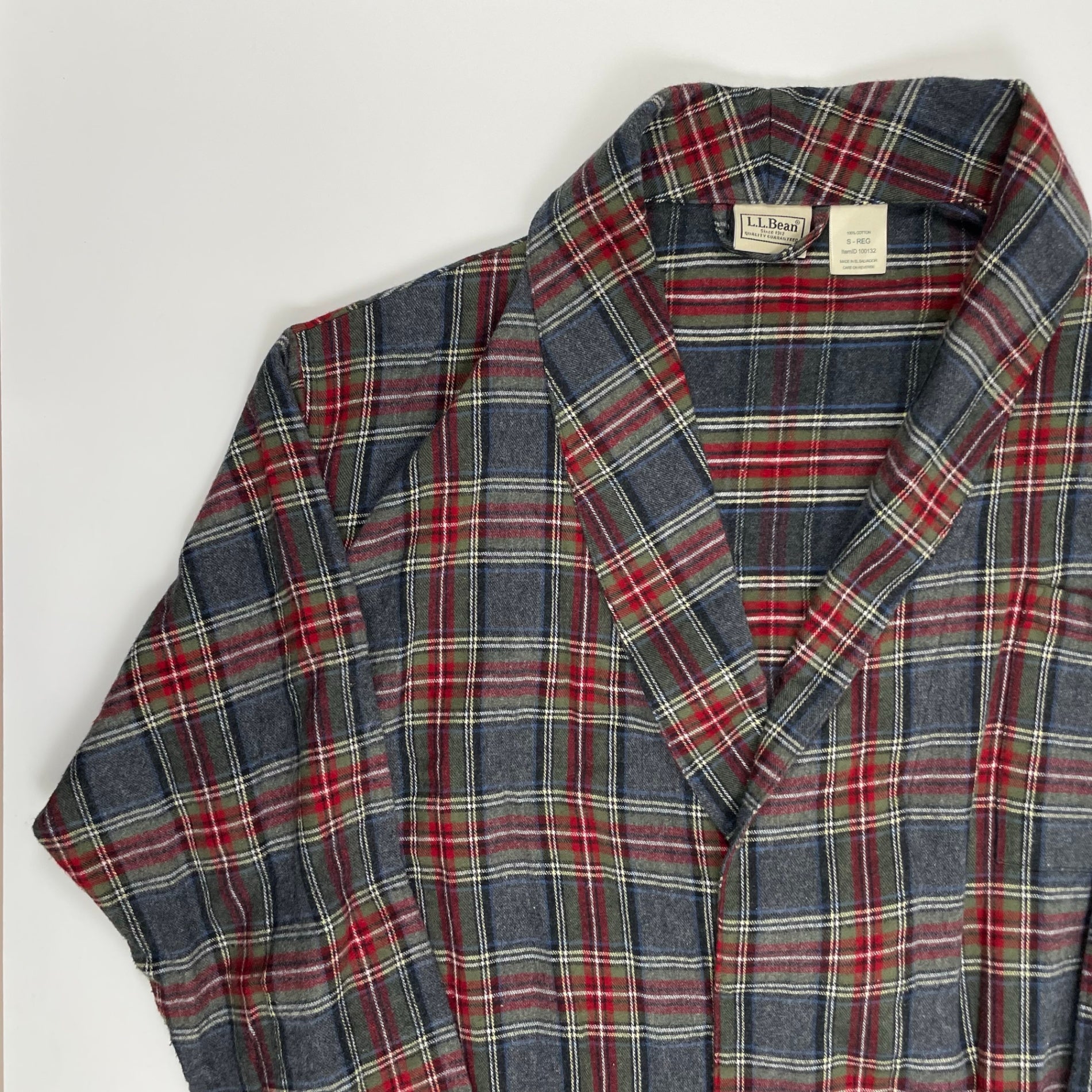 L.L. Bean エルエルビーン / スコッチプラッドフランネルローブ 参考定価：13,000+tax SIZE：S